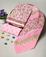 Elegant Hand Block Printed Cotton Suit With Cotton Duptta (BSCOTMU77)