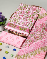 Elegant Hand Block Printed Cotton Suit With Cotton Duptta (BSCOTMU77)