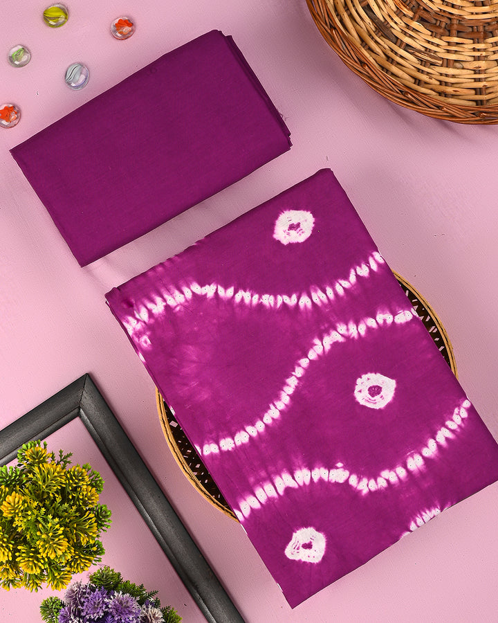 Premium Tie and Dye Printed Cotton Suit Top And Bottom Set (BSTB84)