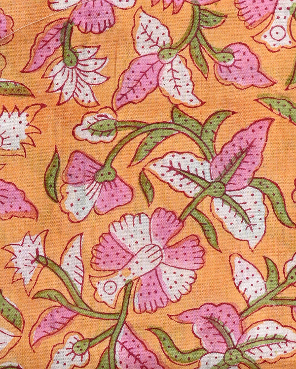Premium Hand Block Sanganeri Print Cotton Suit With Chiffon Dupatta (BSCOTCH18)