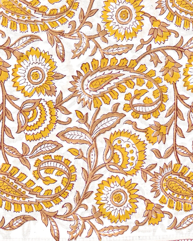 Hand Block Printed Cotton Suit With Organza Dupatta BSCOD02