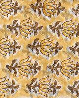 Elegant  Yellow Sanganeri Print Maheshwari Silk Suit Set (BSMAHMA07)