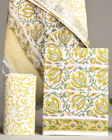 Hand Block Printed Cotton Suit With Linen Dupatta BSLID28
