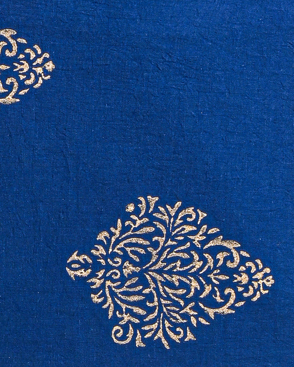 Hand Block Printed Cotton Suit With Linen Dupatta BSLID11