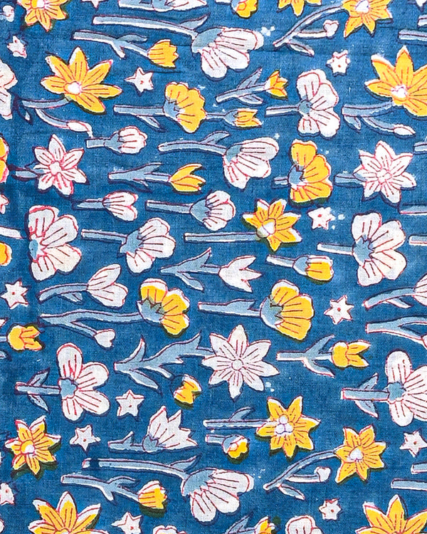Hand Block Printed Cotton Suit With Linen Dupatta BSLID35