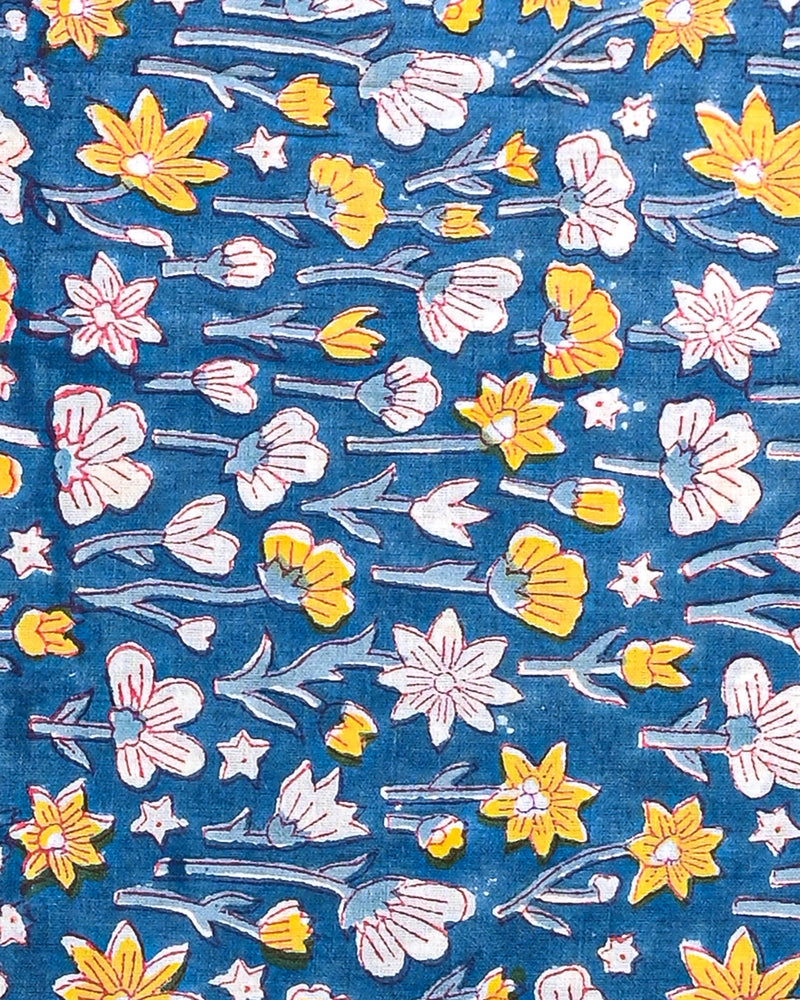 Hand Block Printed Cotton Suit With Linen Dupatta BSLID35