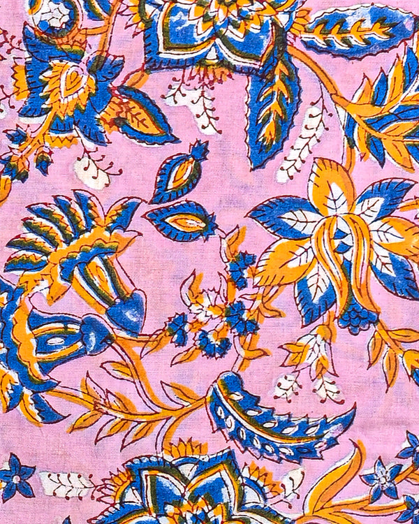 Hand Block Printed Cotton Suit With Linen Dupatta BSLID38