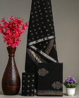 Hand Block Printed Cotton Suit With Linen Dupatta BSLID09