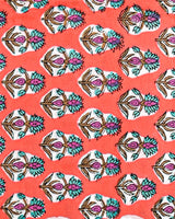 Hand Block Printed Cotton Suit With Linen Dupatta BSLID36