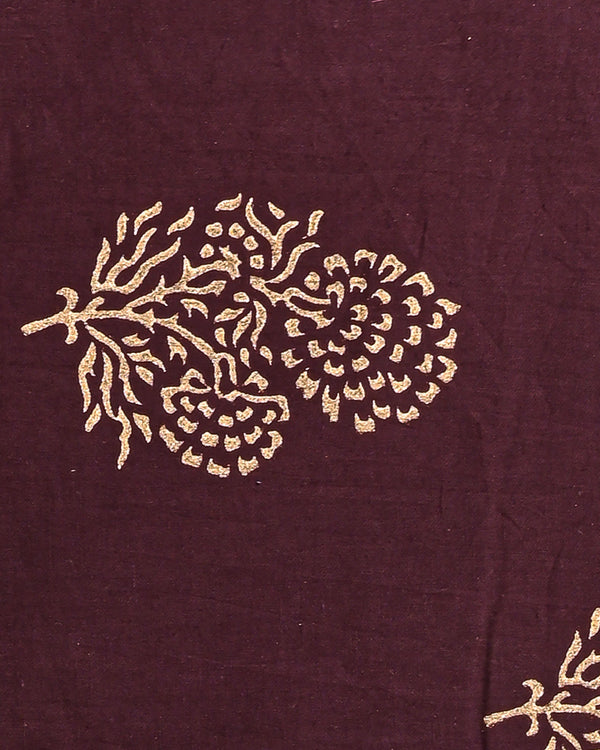 Hand Block Printed Cotton Suit With Linen Dupatta BSLID12