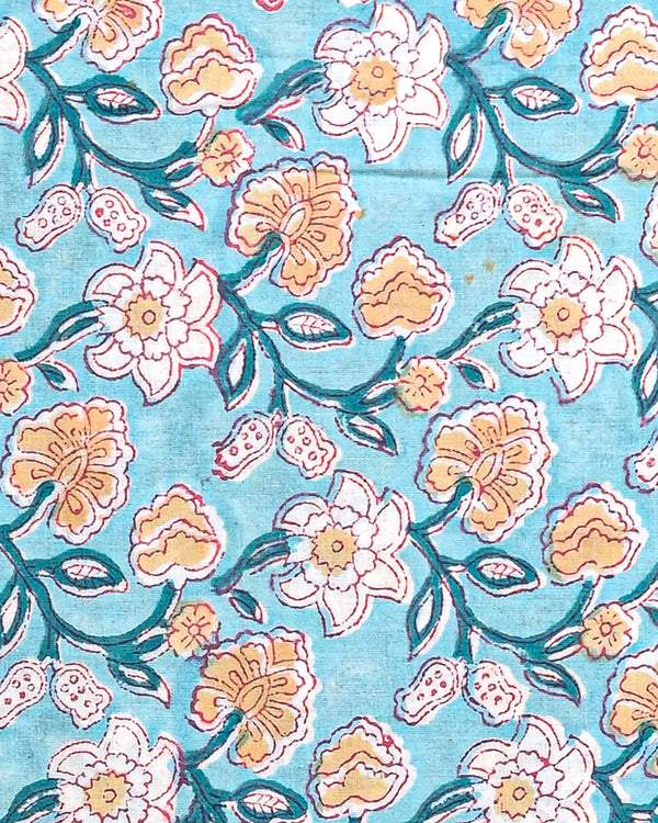 Hand Block Printed Cotton Suit With Linen Dupatta BSLID31