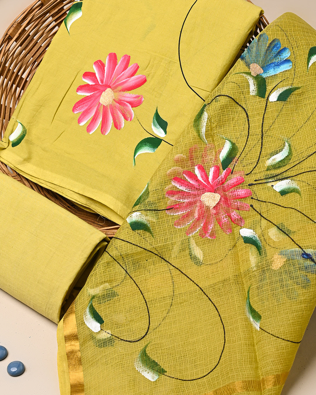 Exclusive Hand Painted Cotton Suit With Kota Dupatta (BSCOTKO126)