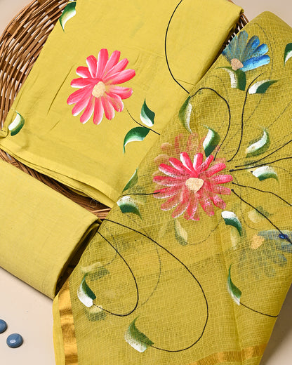 Exclusive Hand Painted Cotton Suit With Kota Dupatta (BSCOTKO126)