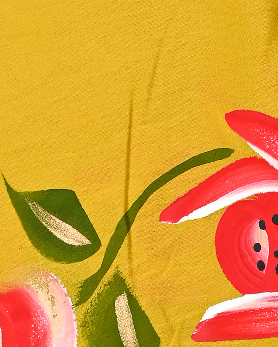 Traditional Hand Painted Cotton Suit With Cotton Dupatta (BSCOTMU133)
