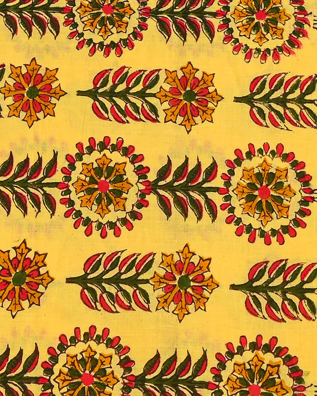 Premium Hand Block Print Cotton Suit With Chiffon Dupatta (BSCOTCH37)
