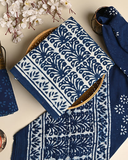 Traditional Dabu Printed Cotton Suit With Cotton Dupatta (BSCOTMU123)