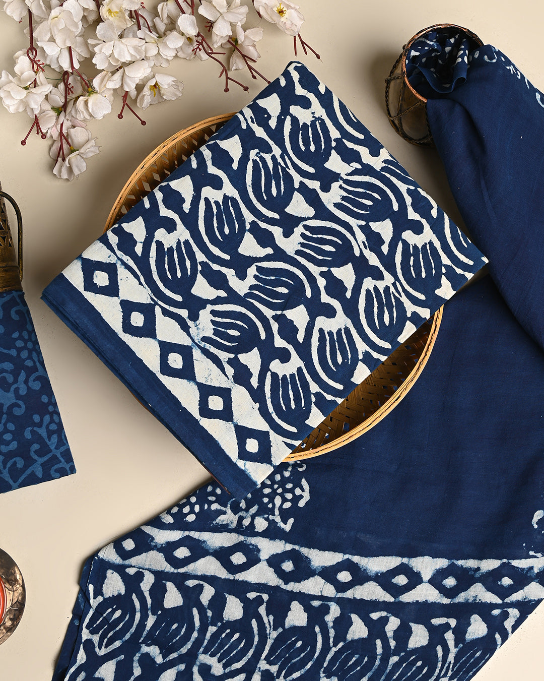 Traditional Dabu Printed Cotton Suit With Cotton Dupatta (BSCOTMU122)