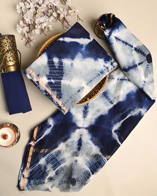 Premium Tie and Dye Print Chanderi Silk Suit Set (BSCHACH36)