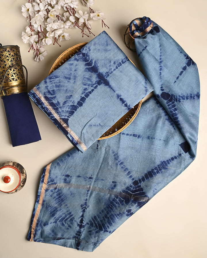 Premium Tie and Dye Print Chanderi Silk Suit Set (BSCHACH37)