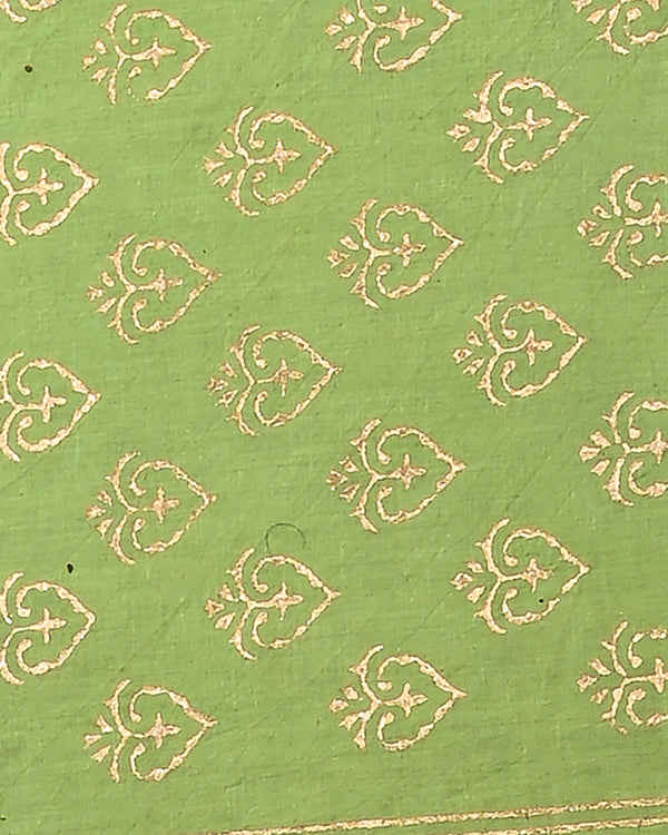 Hand Block Printed Cotton Suit With Chnaderi Dupatta BSCD30