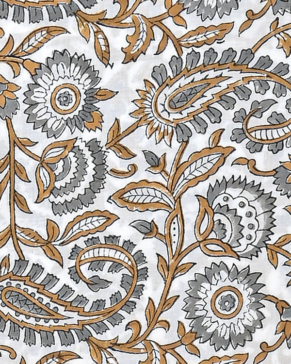 Hand Block Printed Cotton Suit With Chnaderi Dupatta BSCD23