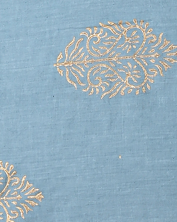 Hand Block Printed Cotton Suit With Chnaderi Dupatta BSCD31
