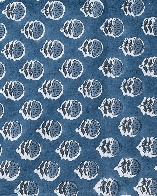 Hand Block Printed Cotton Suit With Chnaderi Dupatta BSCD15