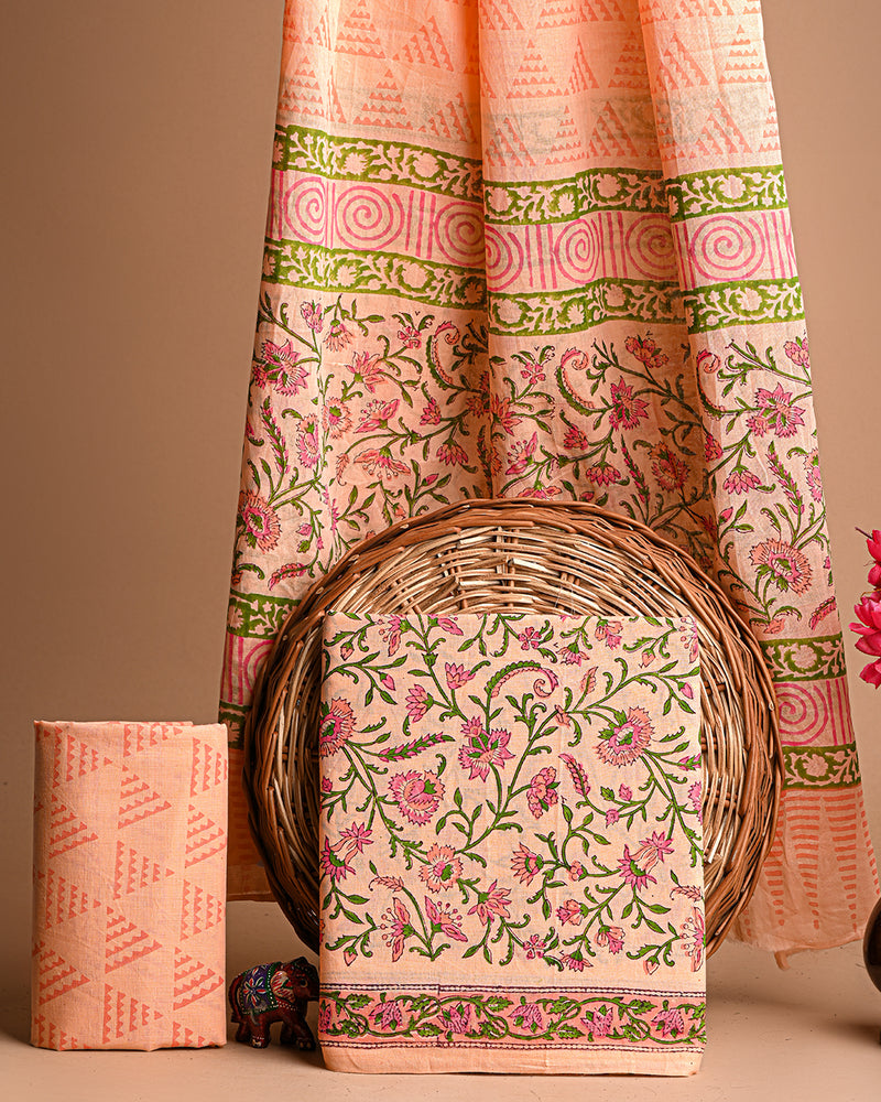 New Exclusive Sanganeri Cotton Suit With Cotton Dupatta (COCOTMU10)