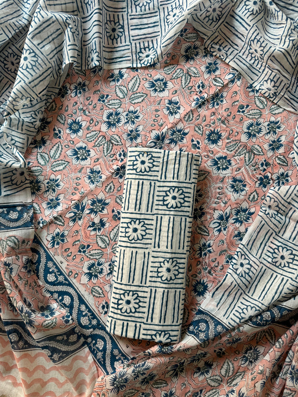 Exclusive Multicolour Sanganeri Cotton Suit With Cotton Dupatta (BSCOTMU44)