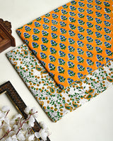 Premium Hand Block Printed Cotton Suit Top And Bottom Set (BSTB11)