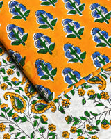 Premium Hand Block Printed Cotton Suit Top And Bottom Set (BSTB11)