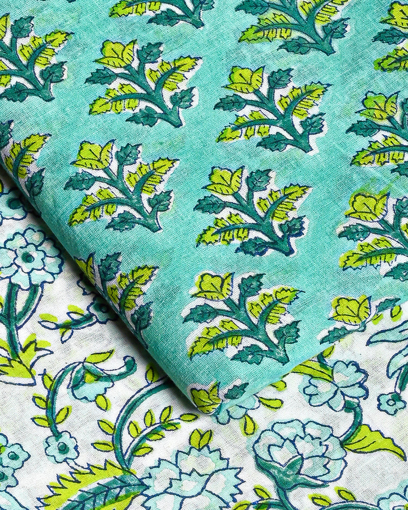 Exlusive Hand Block Printed Cotton Suit Top And Bottom Set (BSTB14)