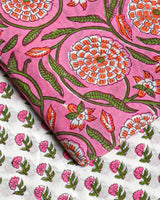 Premium Hand Block Printed Cotton Suit Top And Bottom Set (BSTB15)