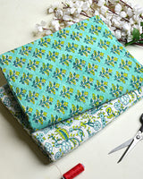 Exlusive Hand Block Printed Cotton Suit Top And Bottom Set (BSTB14)