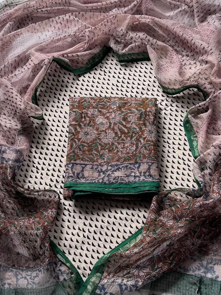 Kota Doria Suit With Kota Dupatta – Exclusive Full Unstitched Suit(BSKD21)