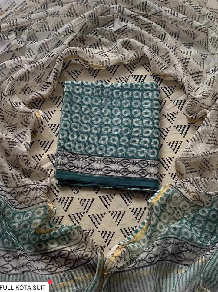 Kota Doria Exclusive Full Unstitched Suit With Kota Dupatta (BSKD23)