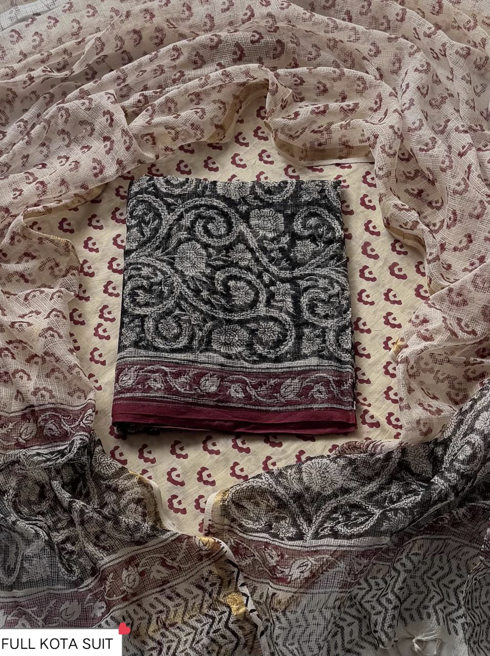 Full Unstitched Exclusive Kota Doria Suit With Kota Dupatta (BSKD24)