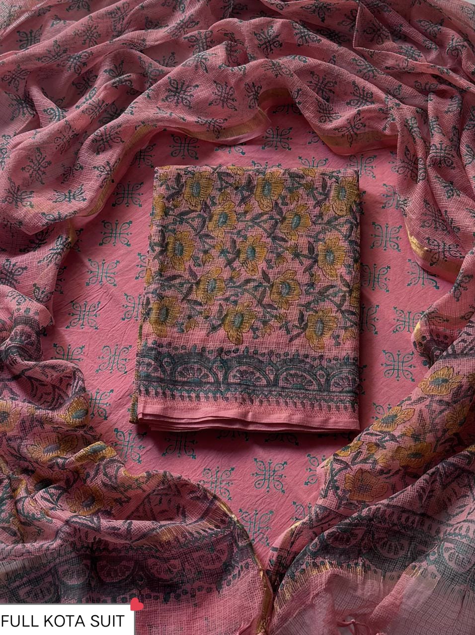 Kota Doria Exclusive Full Unstitched Suit With Kota Dupatta (BSKD12)