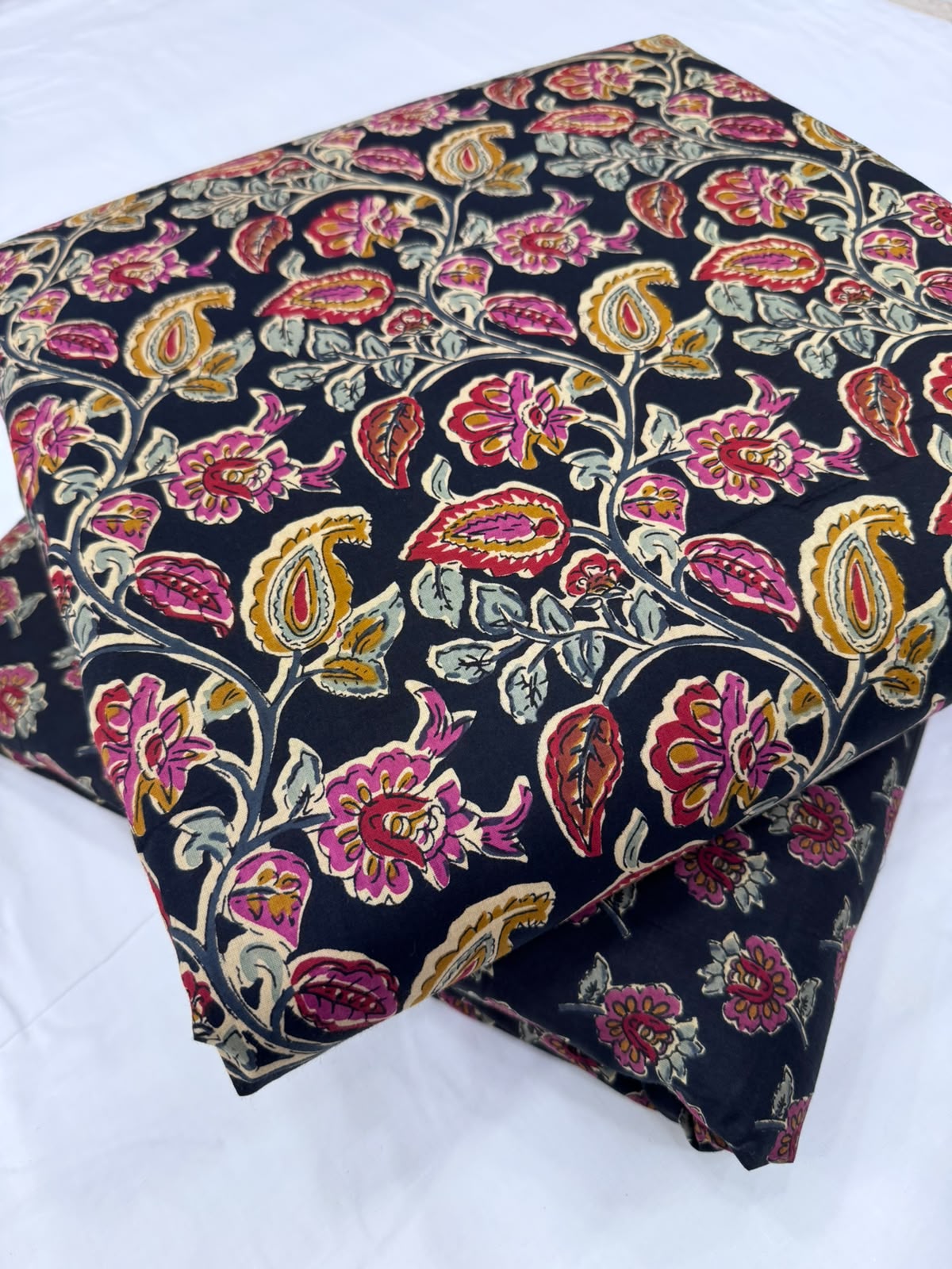 Premium Sanganeri Printed Cotton Suit Top And Bottom Set (BSTB122)