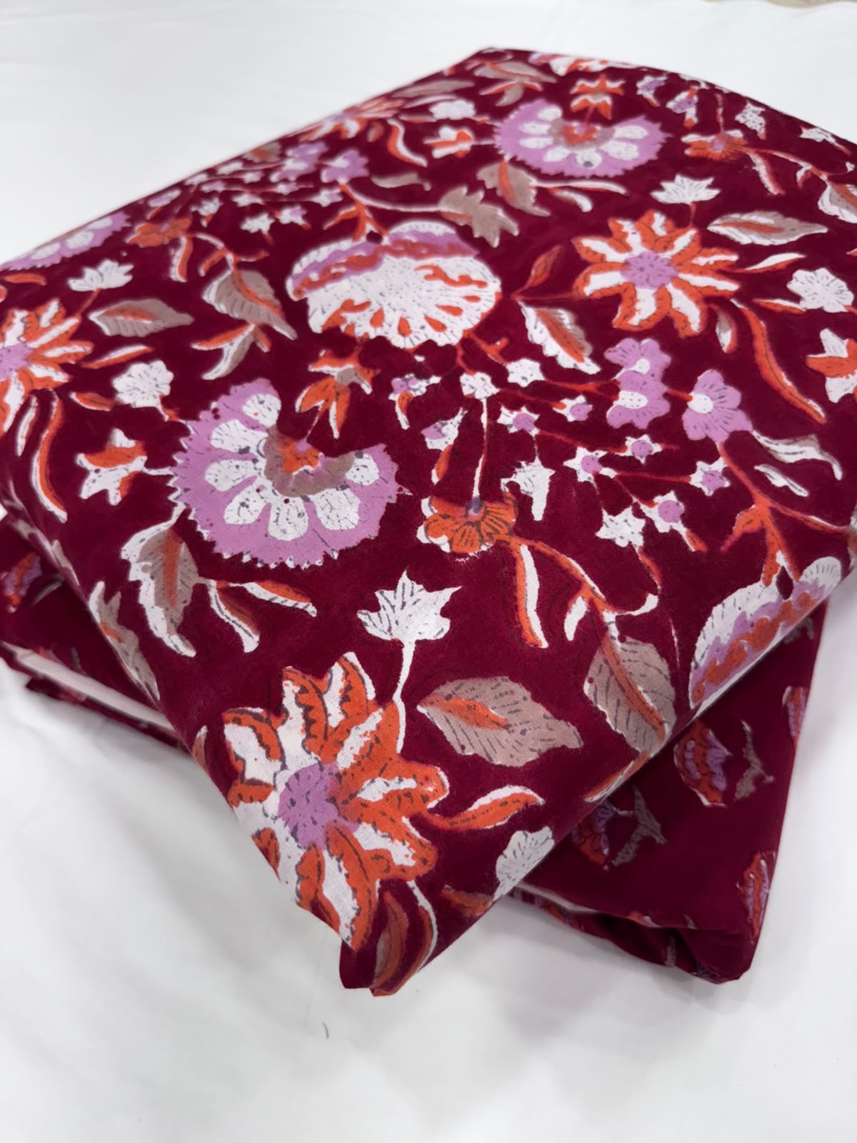 Premium Sanganeri Printed Cotton Suit Top And Bottom Set (BSTB125)