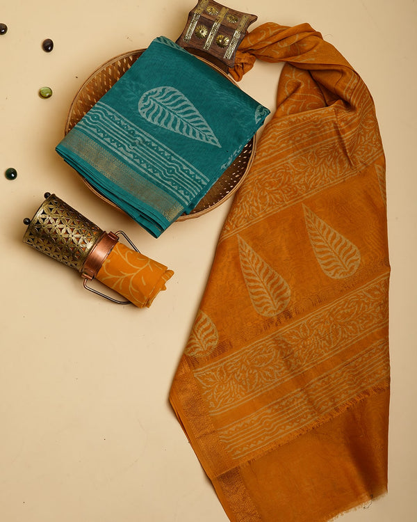 Maheshwari Silk Suit With Maheshwari Dupatta