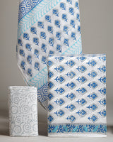 Hand Block Printed Cotton Suit With Cotton Dupatta