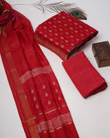 Maheshwari Silk Suit With Maheshwari Dupatta