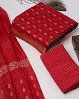 Maheshwari Silk Suit With Maheshwari Dupatta