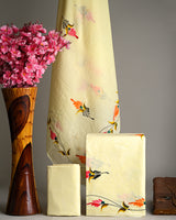 Hand Block Printed Cotton Suit With Cotton Dupatta